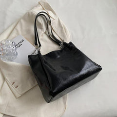 Oil Wax Skin Shoulder Bag Casual Totes for Women