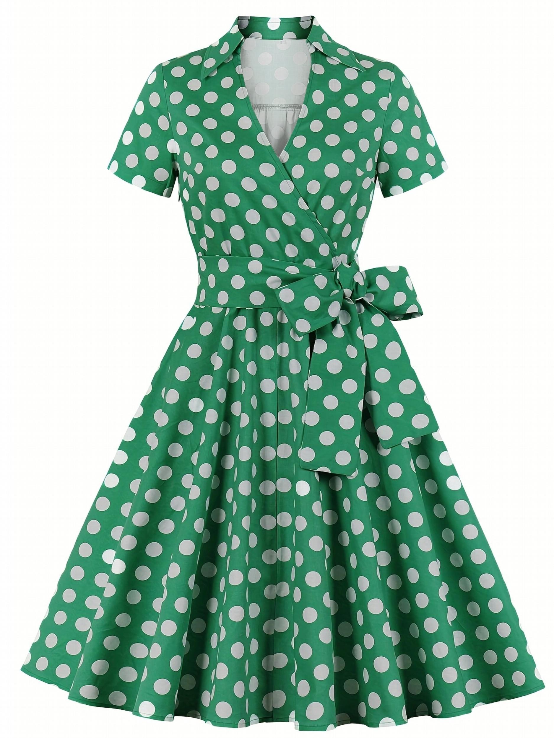 Polka Dot Print Retro Dress