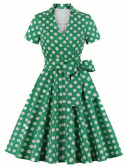 Polka Dot Print Retro Dress