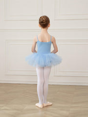 Girls Cami Ballet Tutu Dress Mesh Leotard Dance