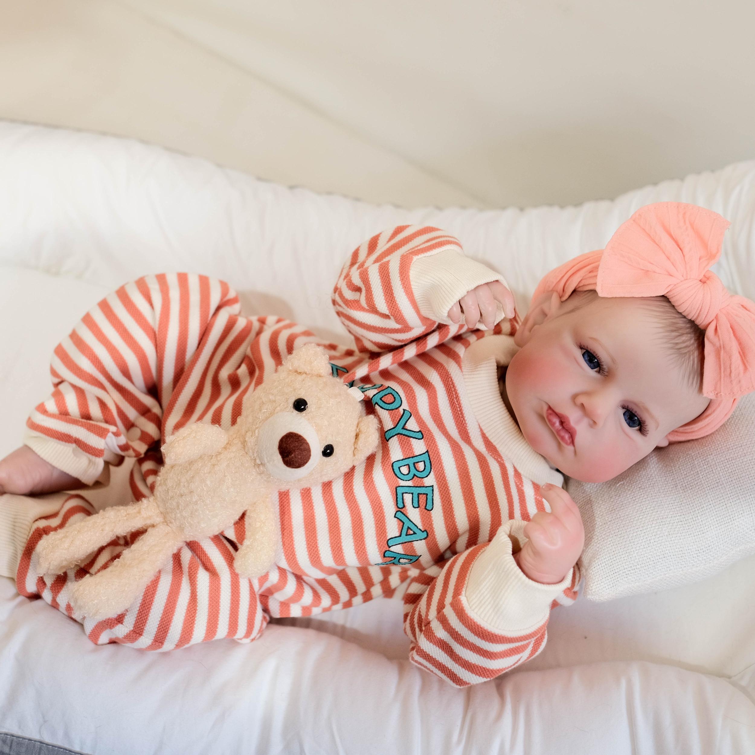 iCradle 18 Inch Reborn Doll w/ Hand Painted Head Soft Fabric Body & Accessories