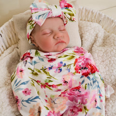 KEKEAIAI 18 Inch Lifelike Youngsters Doll with 3D Skin & Floral Outfit