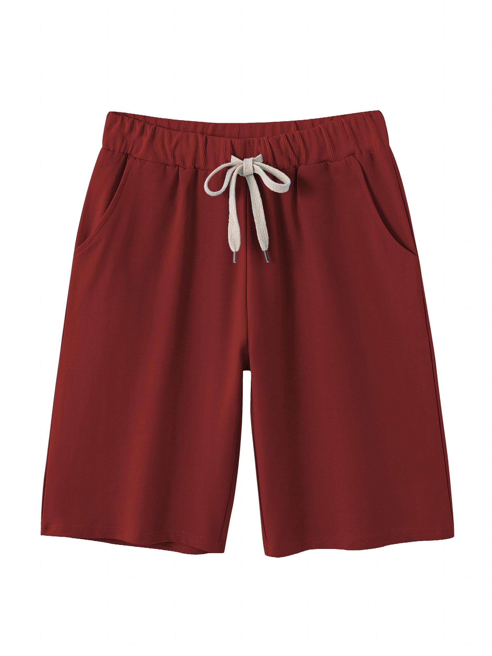 Summer Drawstring Loose Shorts Elastic Waist Sports Biker Yoga Shorts