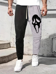 Men's Block Trousers Thin Breathable Drawstring Rock Hip hop Style