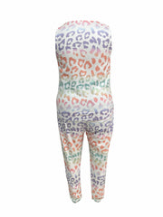 Ombre Leopard Print Tank Top & Pants Set