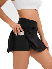 High Waist Mesh Tennis Skirt with Pockets for Active Lifestyle