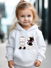 Yinyang Kitty Print 2pcs Girls Outfits For Sports