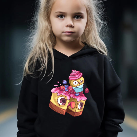 Cartoon Cake Pattern 2pcs Activewear Girls Sports Outfits Running Gift