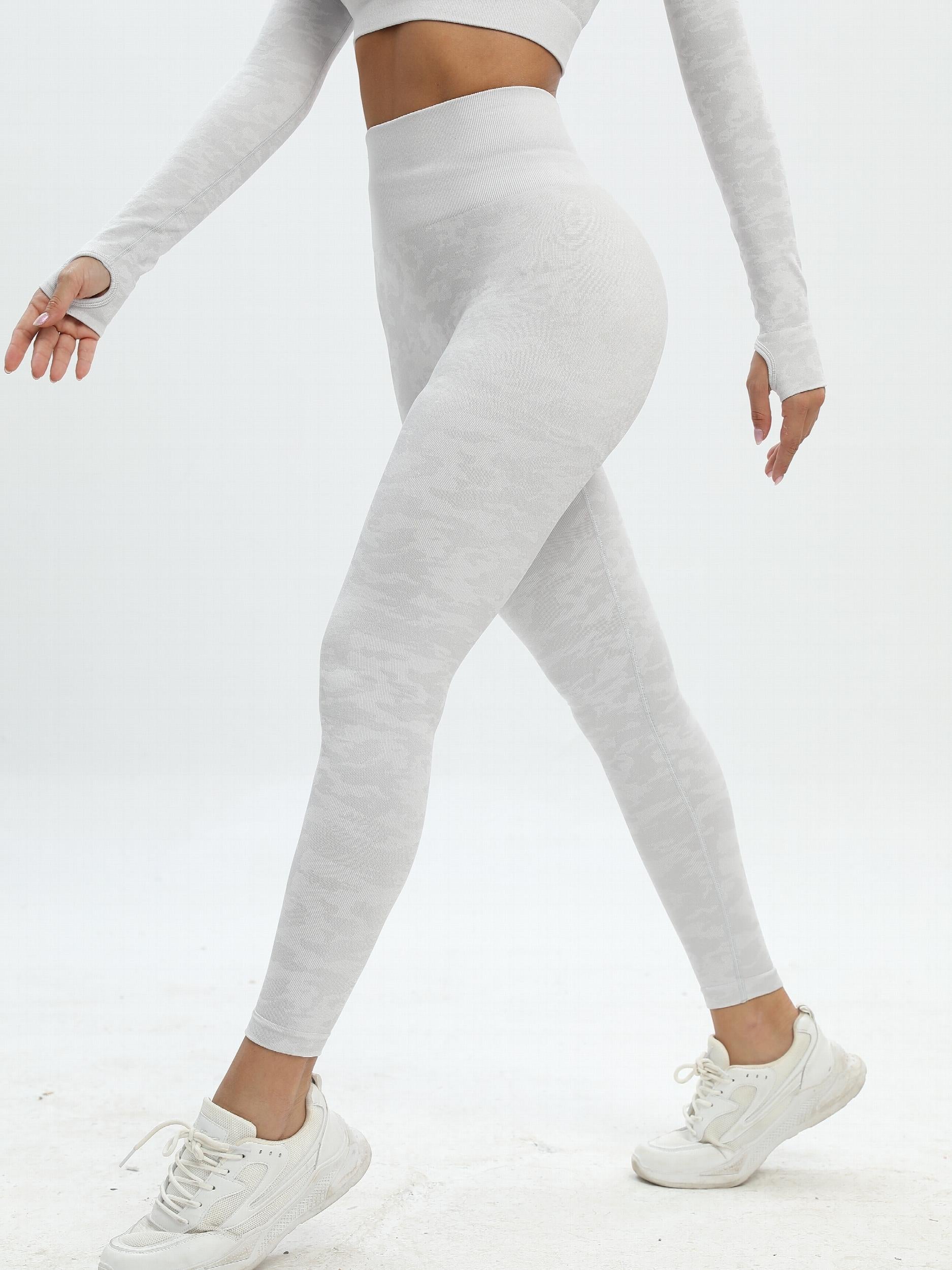 High Waist Camo Yoga Pants Butt Lifting Cropped Leggings for Women