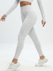 High Waist Camo Yoga Pants Butt Lifting Cropped Leggings for Women
