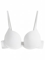 3pcs Solid T Shirt Bras Push Up Scoop Bra Women's Lingerie