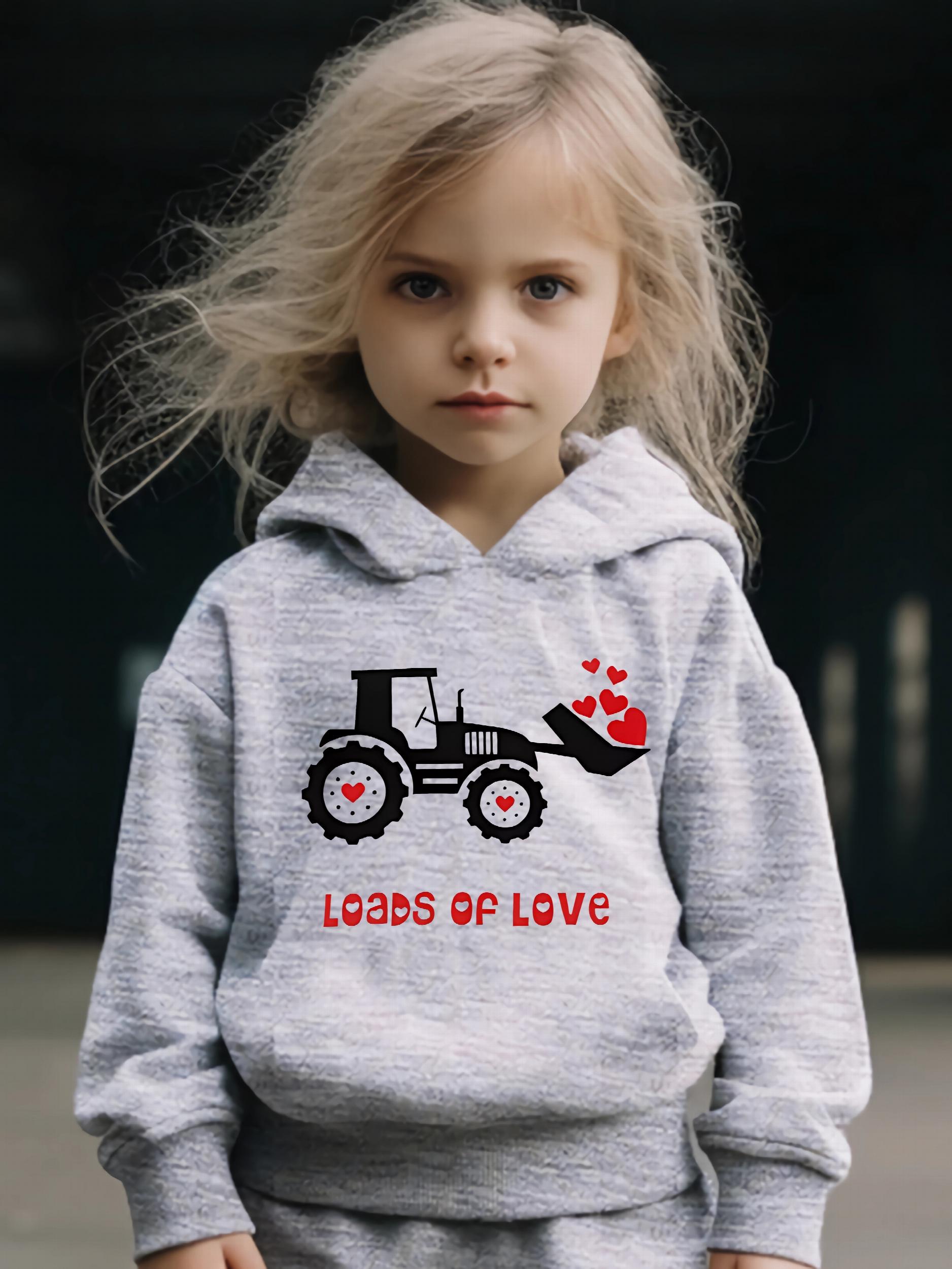 2pcs Heart Graphic Hoodies Pants Set Spring Fall Outfits