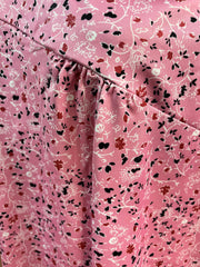 Ditsy Print Ruched V Neck Tank Top