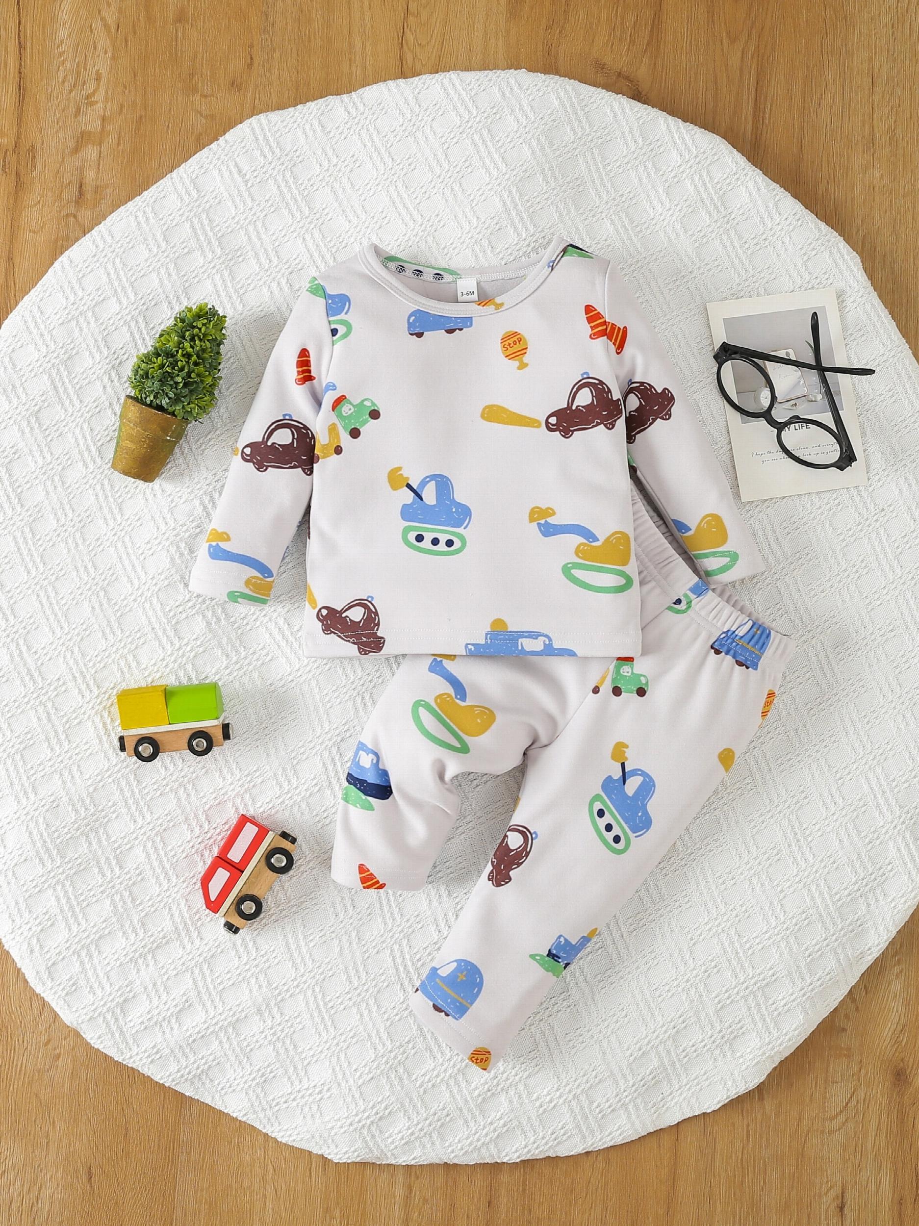 Baby Boy Cartoon Pajama Set Top Pants Kids Loungewear