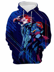 Eagle Print Hoodie Men's Graphic Sweatshirt