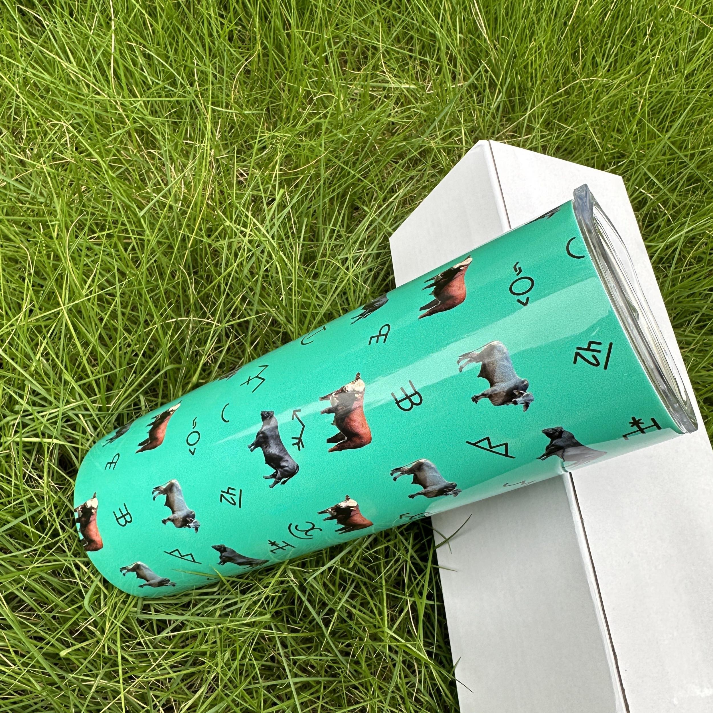 Cartoon Printed Stainless Steel Water Bottle 20oz Leakproof Insulation Cup