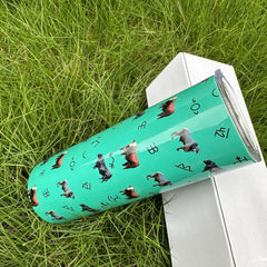 Cartoon Printed Stainless Steel Water Bottle 20oz Leakproof Insulation Cup