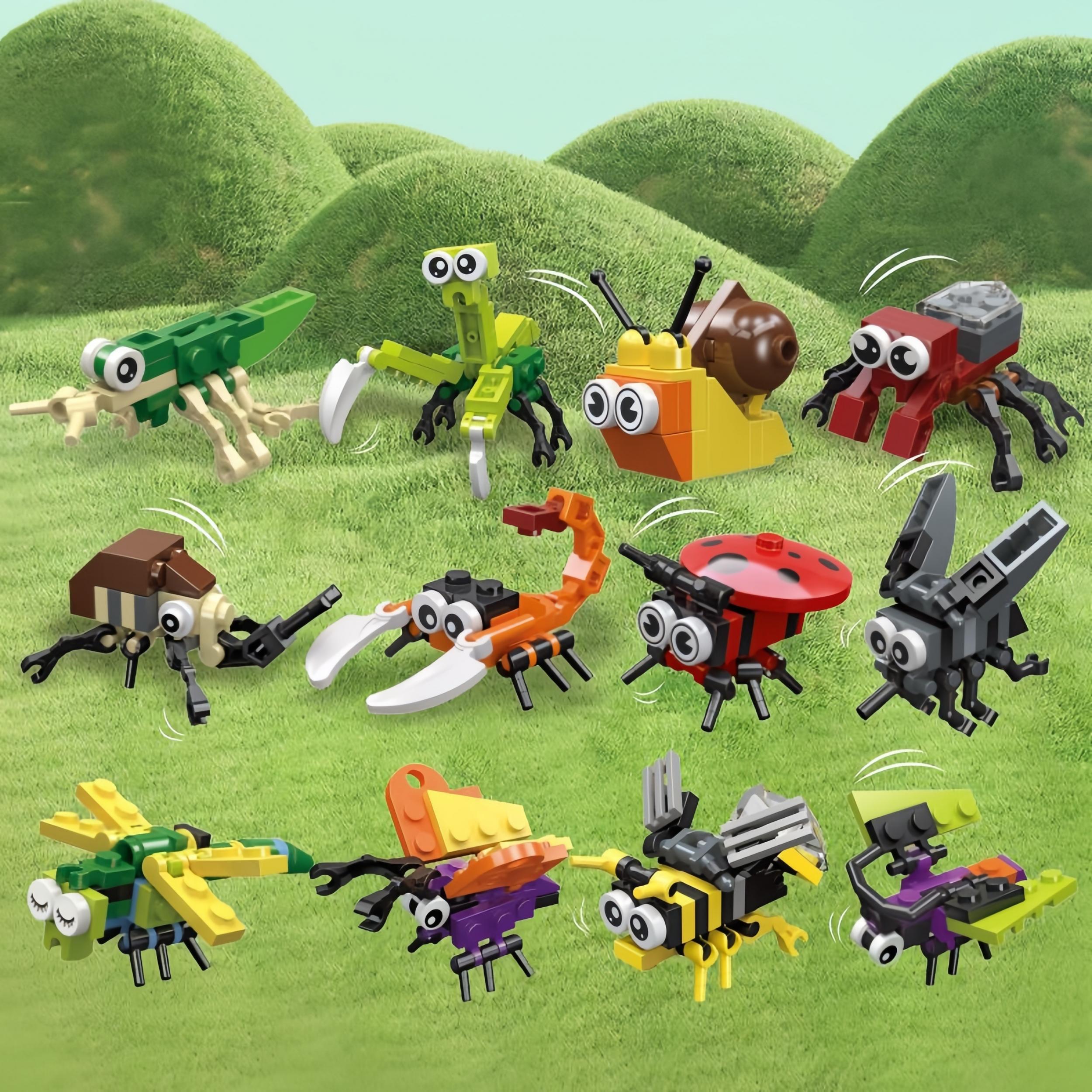 3pcs Insect Building Blocks Toy Set for Boys