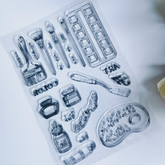 Cartoon Stamp Set for Students, Scrapbook Album, DIY Crafts