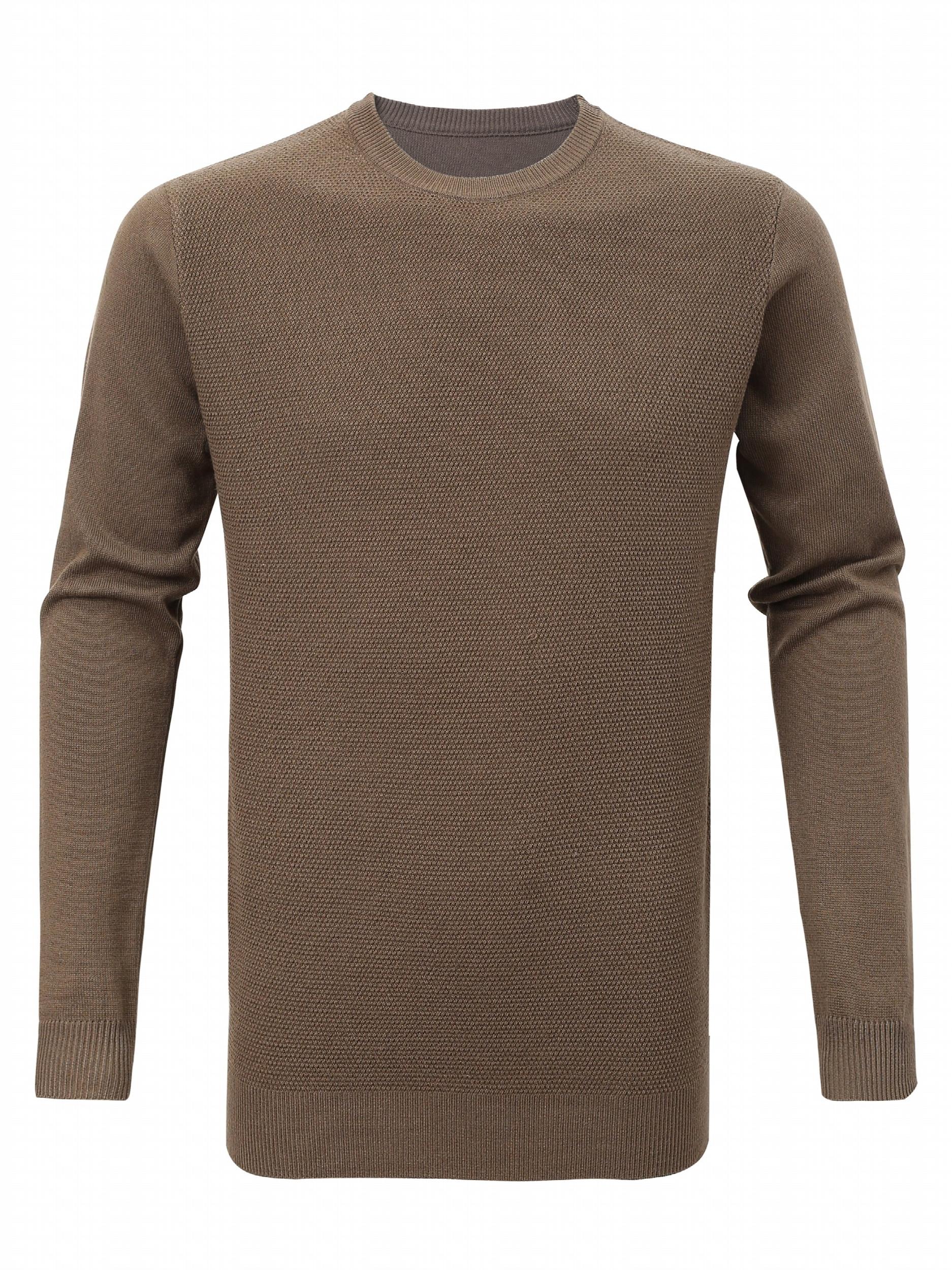 Men's High Stretch Crew Neck Pullover Sweater