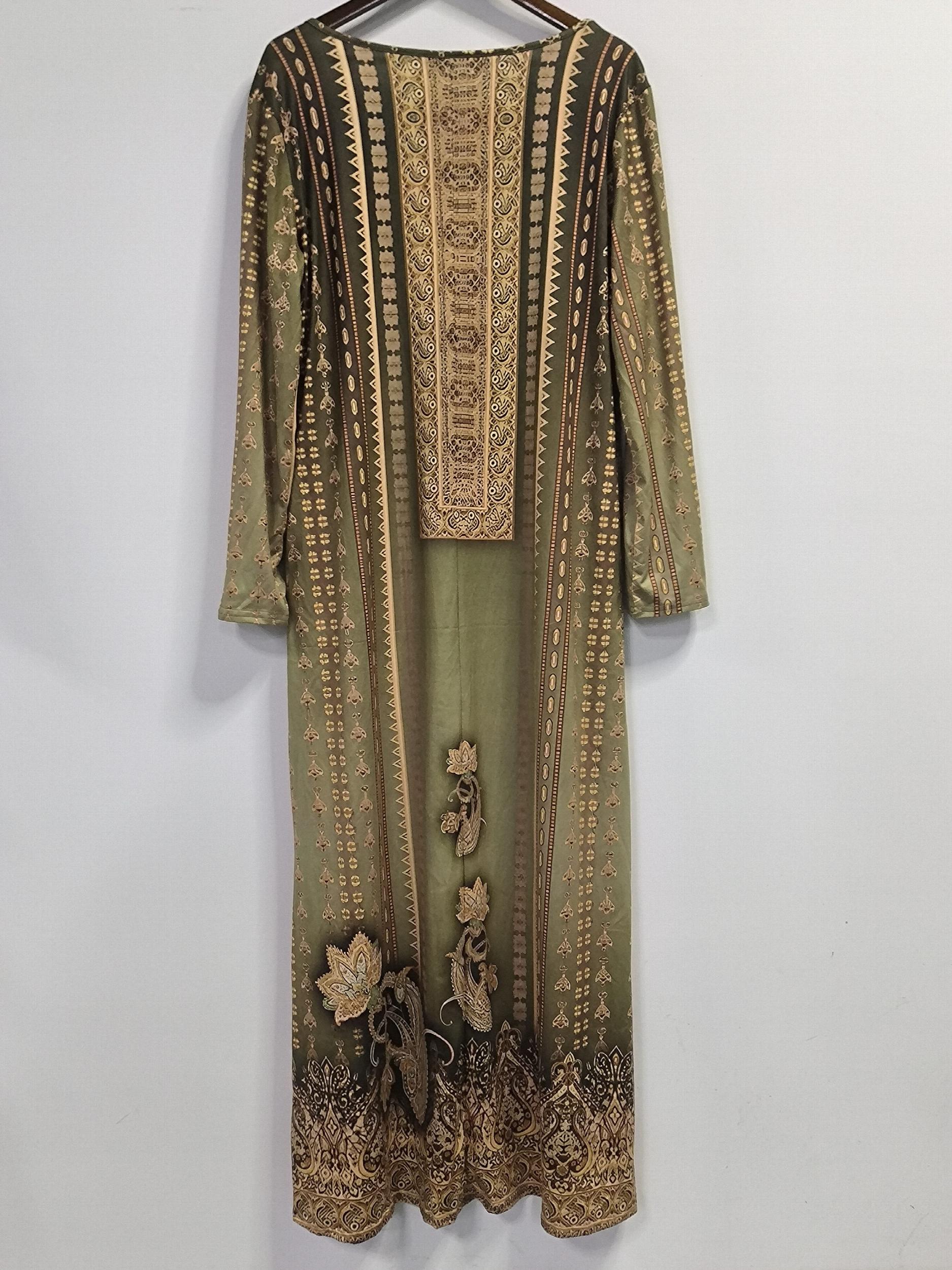 Boho Dress Women's Plus Paisley Print Maxi Dress