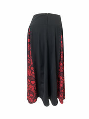 Gothic Skull Print High Rise A-line Skirt