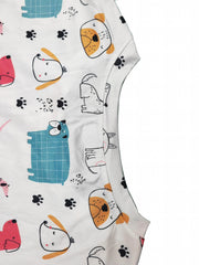 Dog Print Tee & Shorts Set Women's Pajama 2 Piece