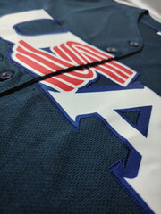 Women's Baseball Jersey Letter Embroidery V Neck T Shirt