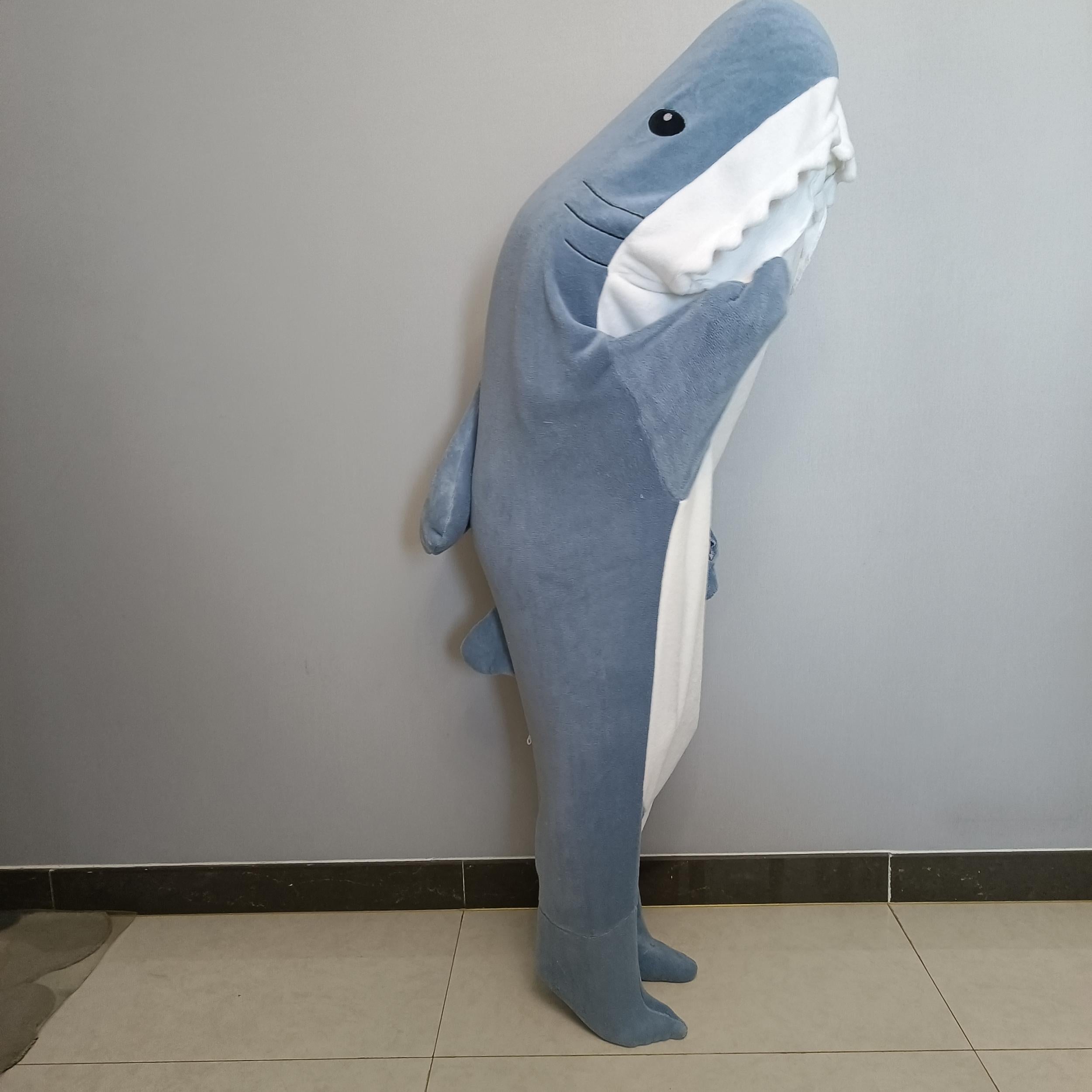Shark Blanket Flannel Hoodie Sleeping Bag