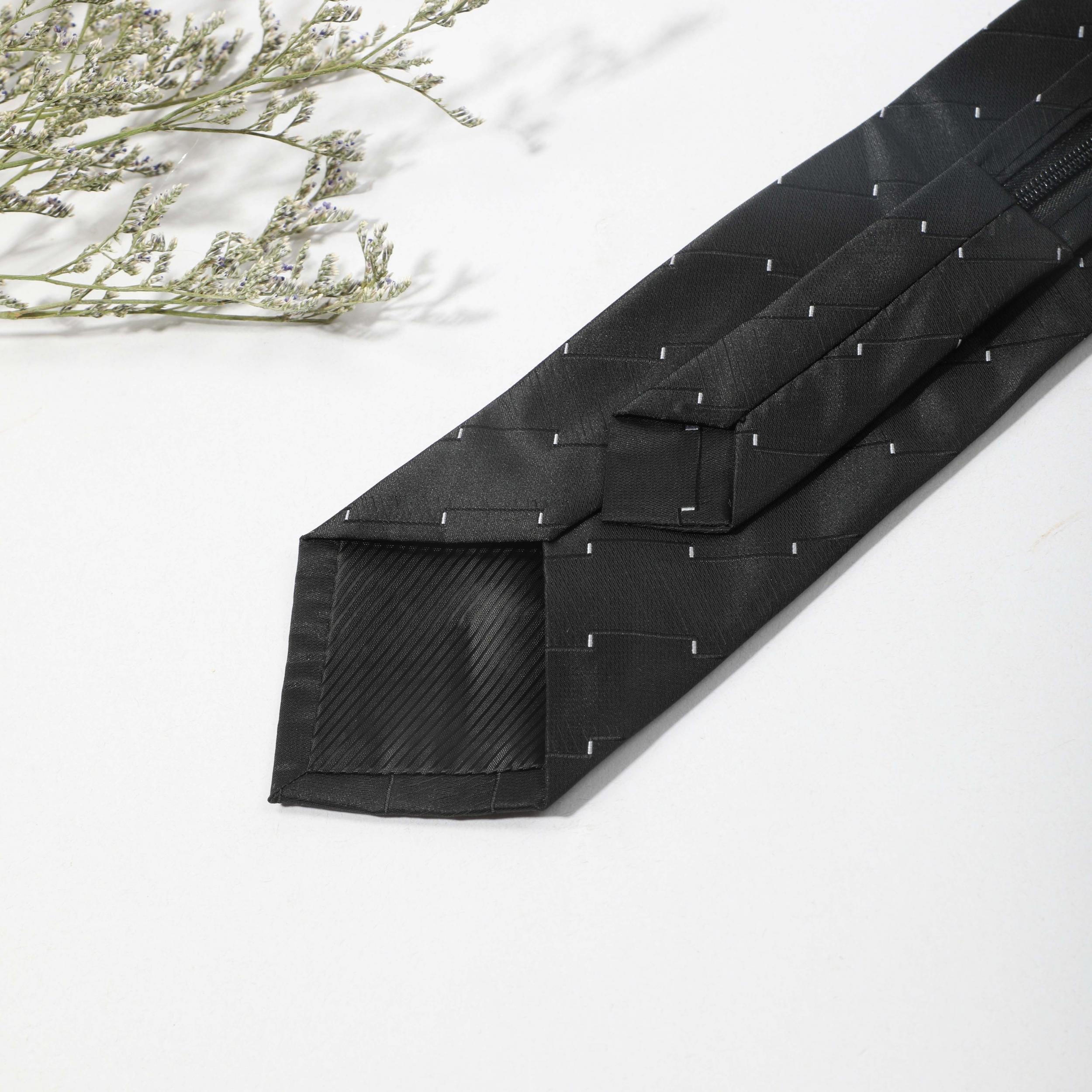 Men's Zipper Business Tie Light Point Striped