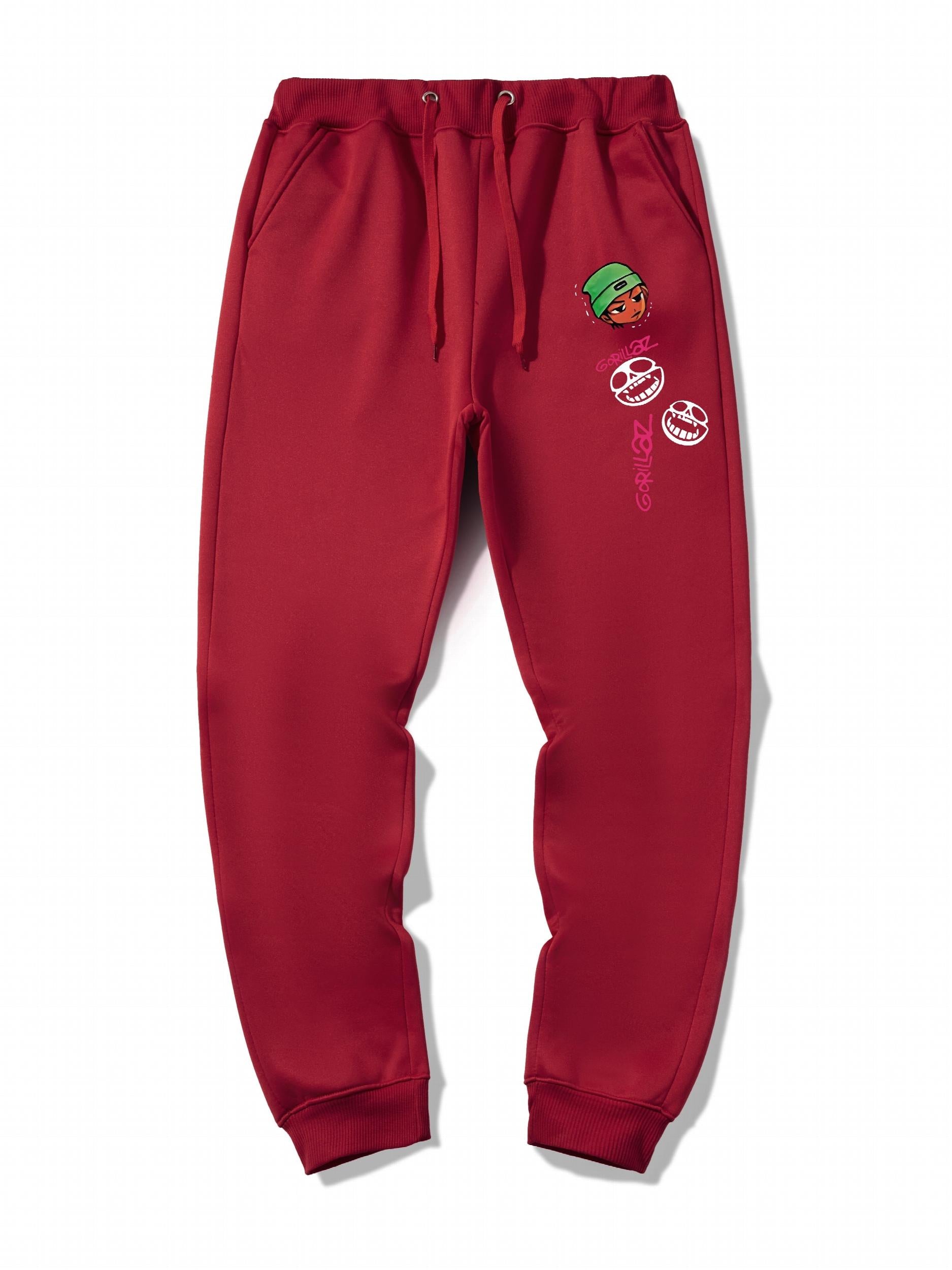 Men's Cartoon Print Jogger Sweatpants Drawstring Sport Pants