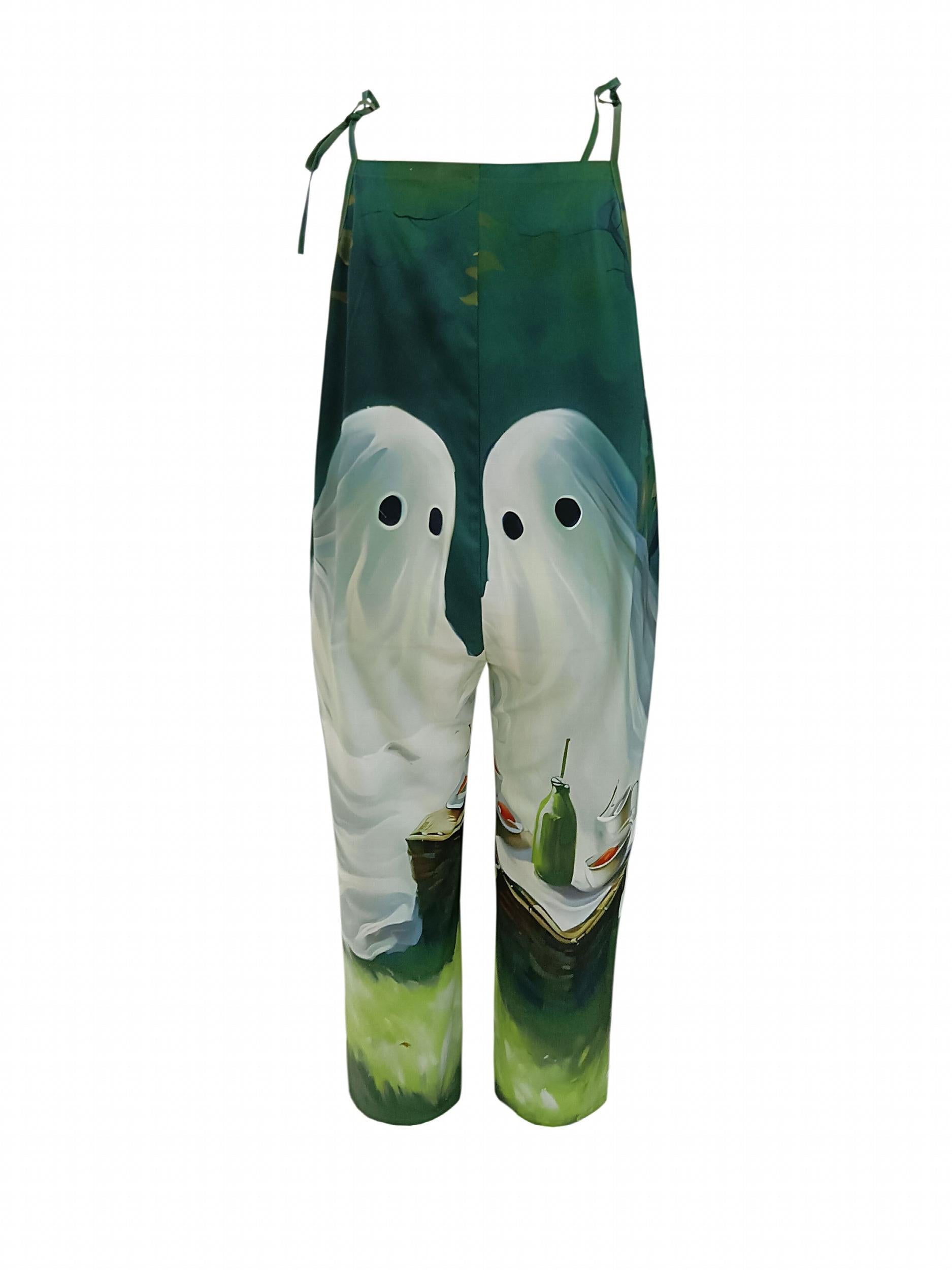 Halloween Ghost Print Cami Jumpsuit