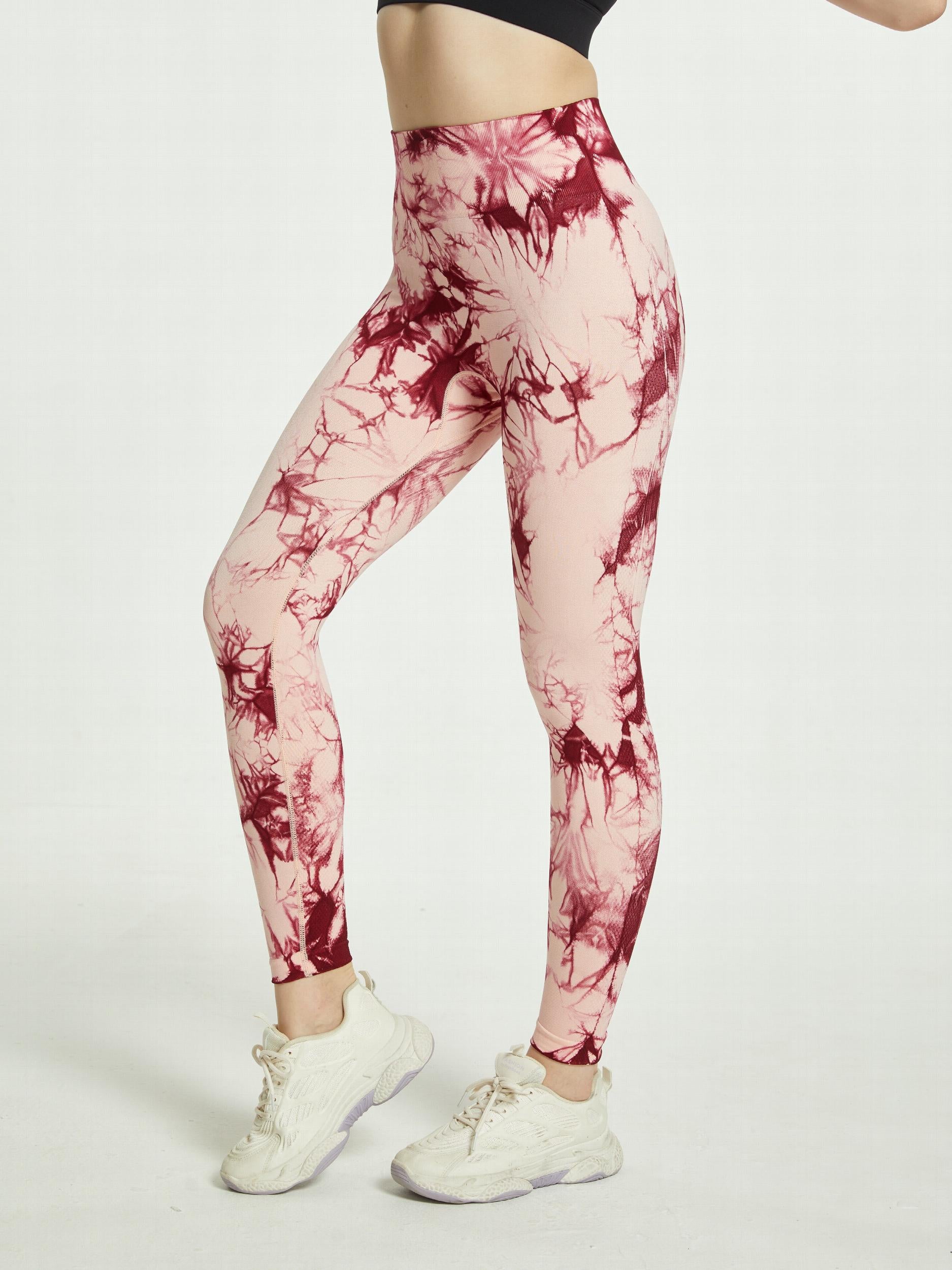 Tie Dye Fitness High Strech Sports Leggings High Waist Yoga Running Tight Pants