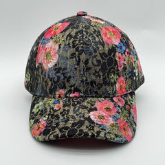 Vintage Floral Embroidered Baseball Cap for Women
