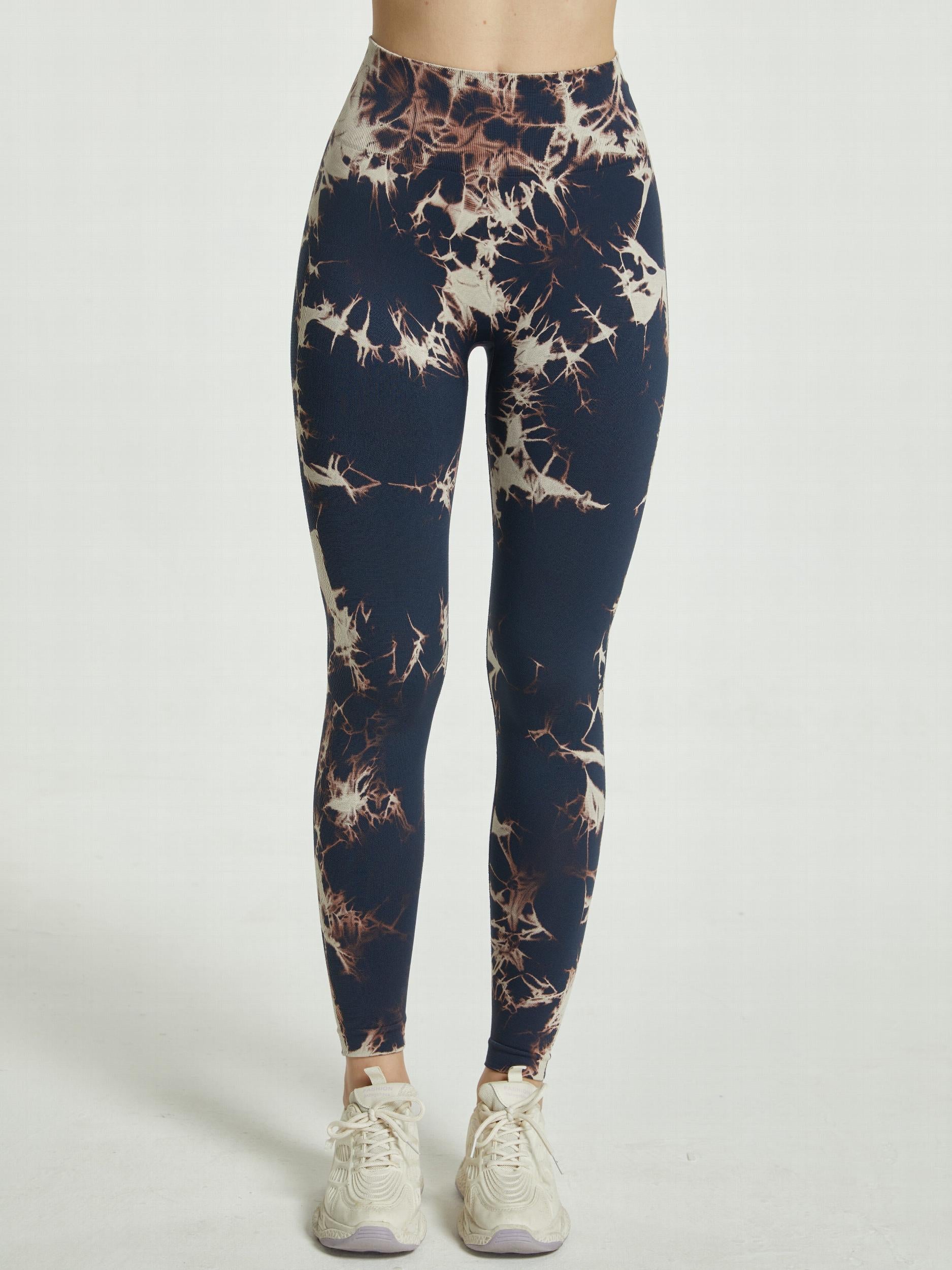 Tie Dye High Stretch Sports Leggings High Waist Yoga Running Tight Pants