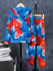 Boy's 2pcs Starry Night Sweatshirt & Sweatpants Set