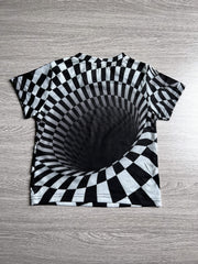 Boys 3D Vision Illusion T Shirt Breathable Casual Tee for Summer