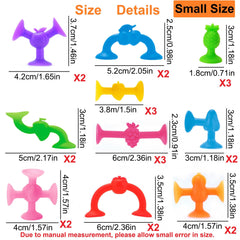 Fruit Suction Cup Fidget Pop Toys Soft Building Blocks Set