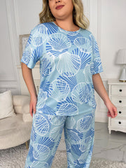 Shell Print Tee & Pants Pajama Set