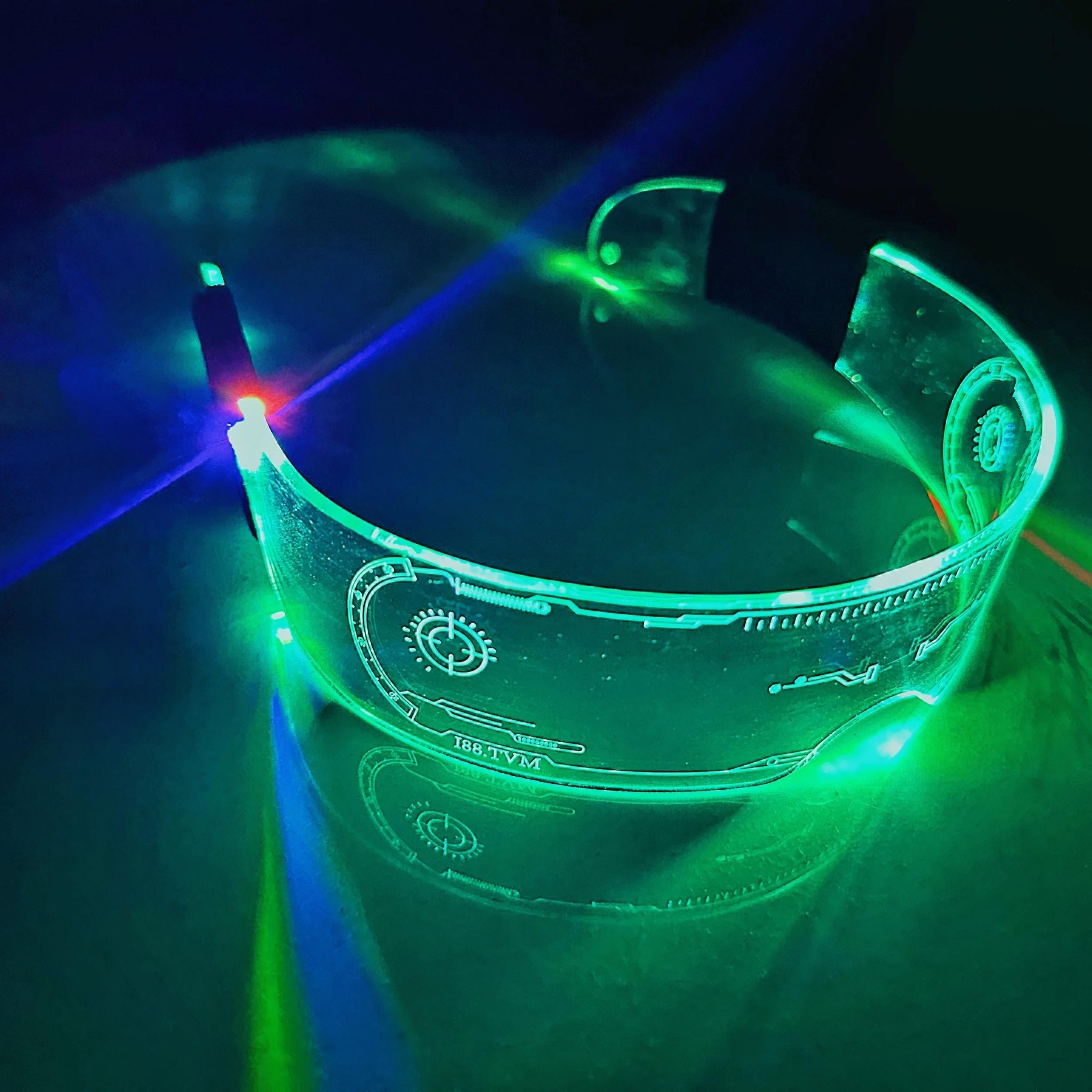 LED Bar Prop Glasses Men's Punk Costume Dance Party Props