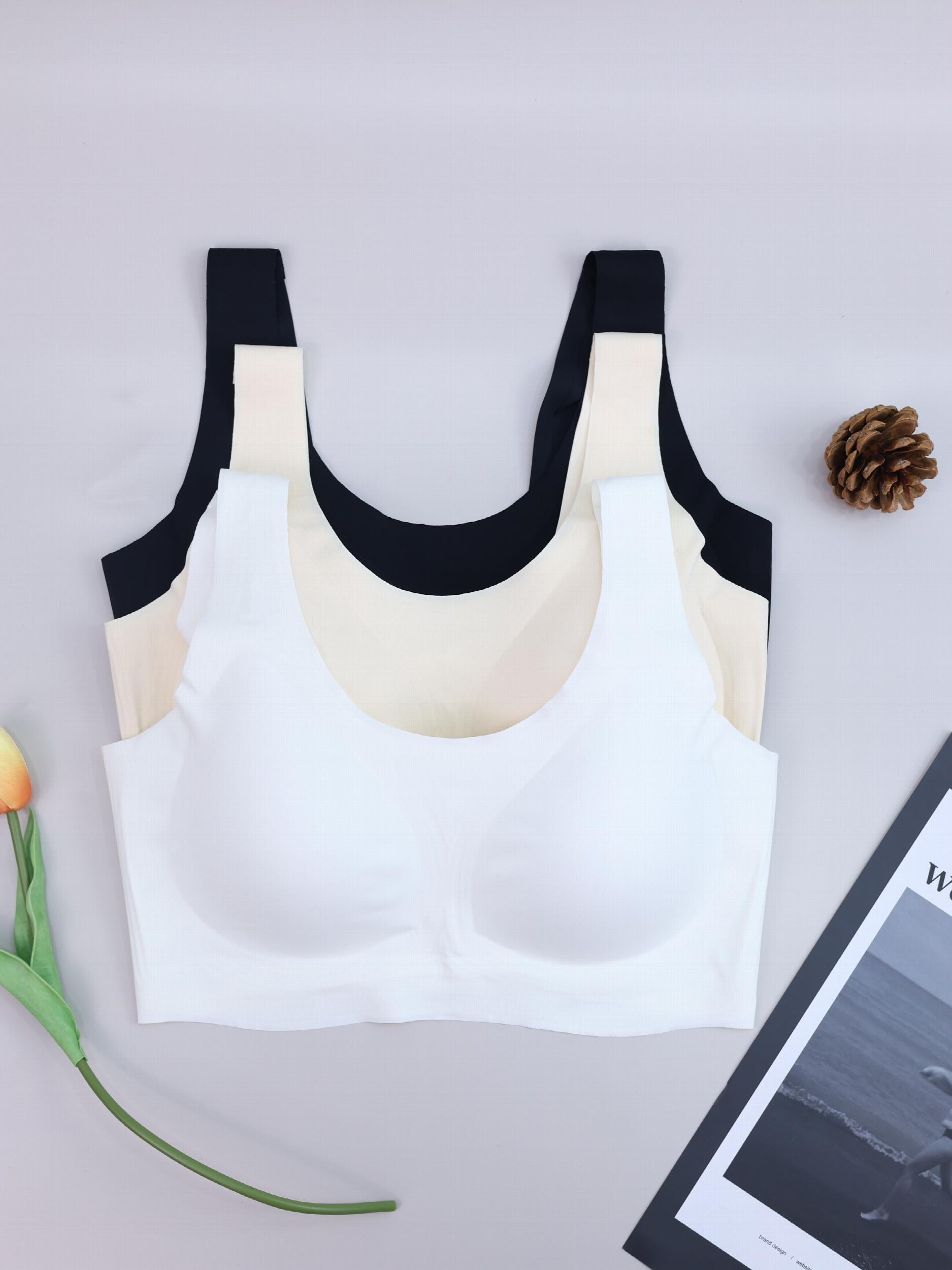 3pcs Seamless Wireless Bras Soft Stretch Women's Lingerie