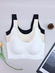 3pcs Seamless Wireless Bras Soft Stretch Women's Lingerie