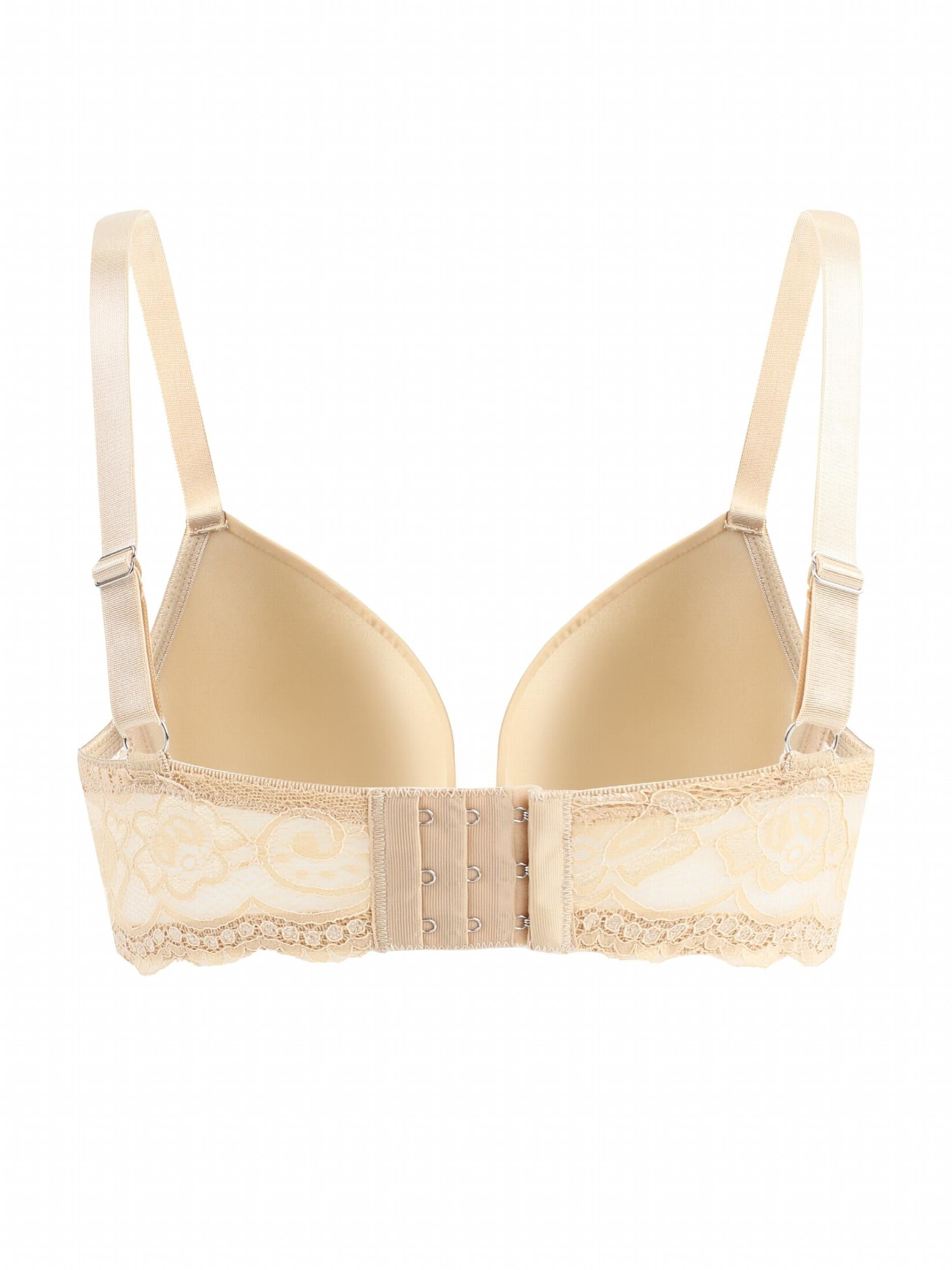 Bra Women's Plus Smooth Lace Full Cover Padded Bralette