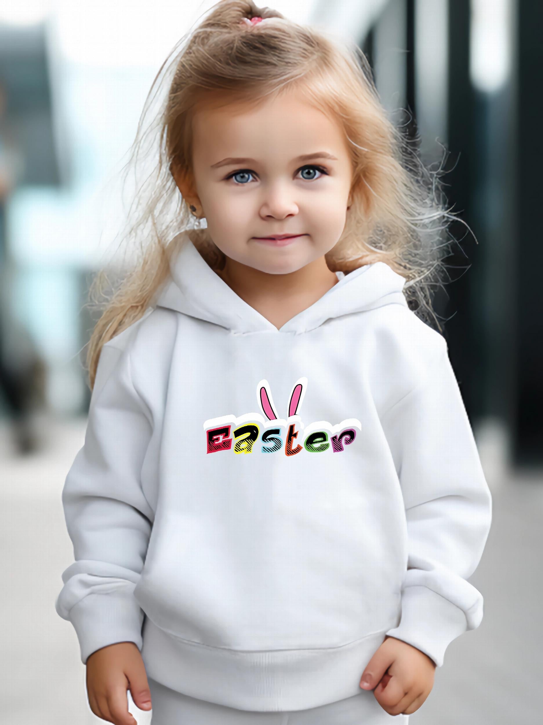 Easter Bunny Pattern 2pcs Activewear Sets Girls Comfy Outfits For Sports Running