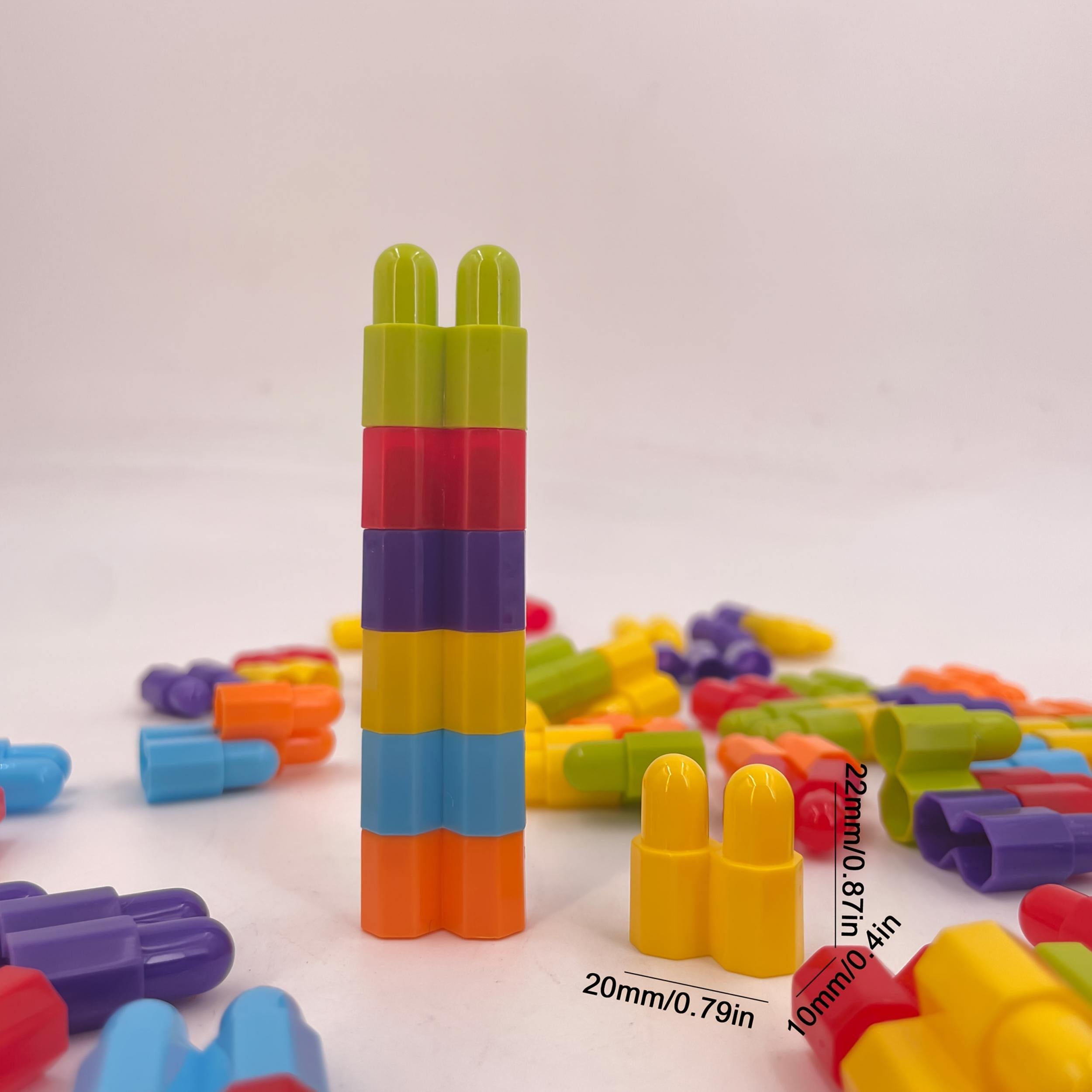 PP Material Building Block Construction Toy Plastic Toy Rocket Building Set Bull