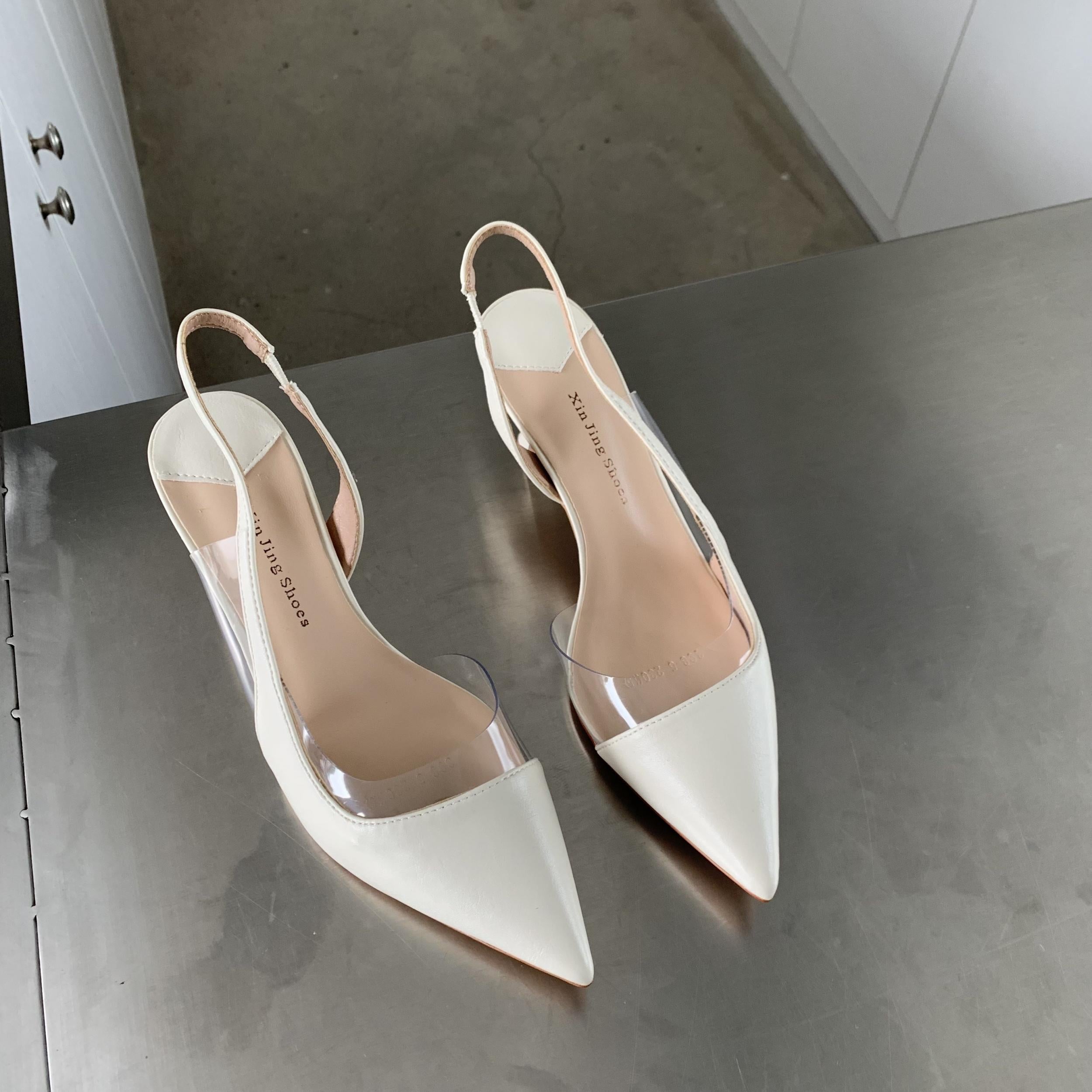 Stiletto Heel Pointed Toe Pumps Slingback Work Shoes