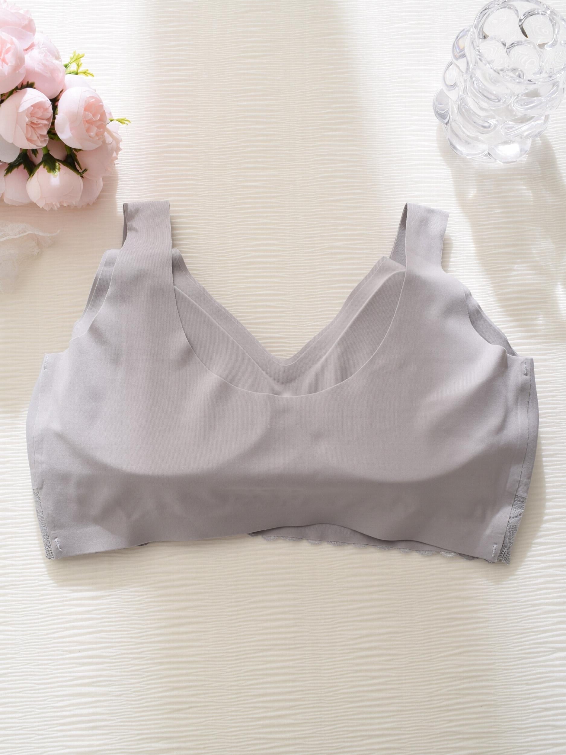 4pcs Lace Wireless Bras Comfy Stretch Intimates Bra Women's Lingerie