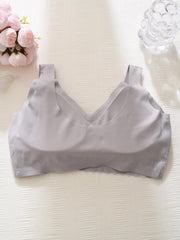 4pcs Lace Wireless Bras Comfy Stretch Intimates Bra Women's Lingerie