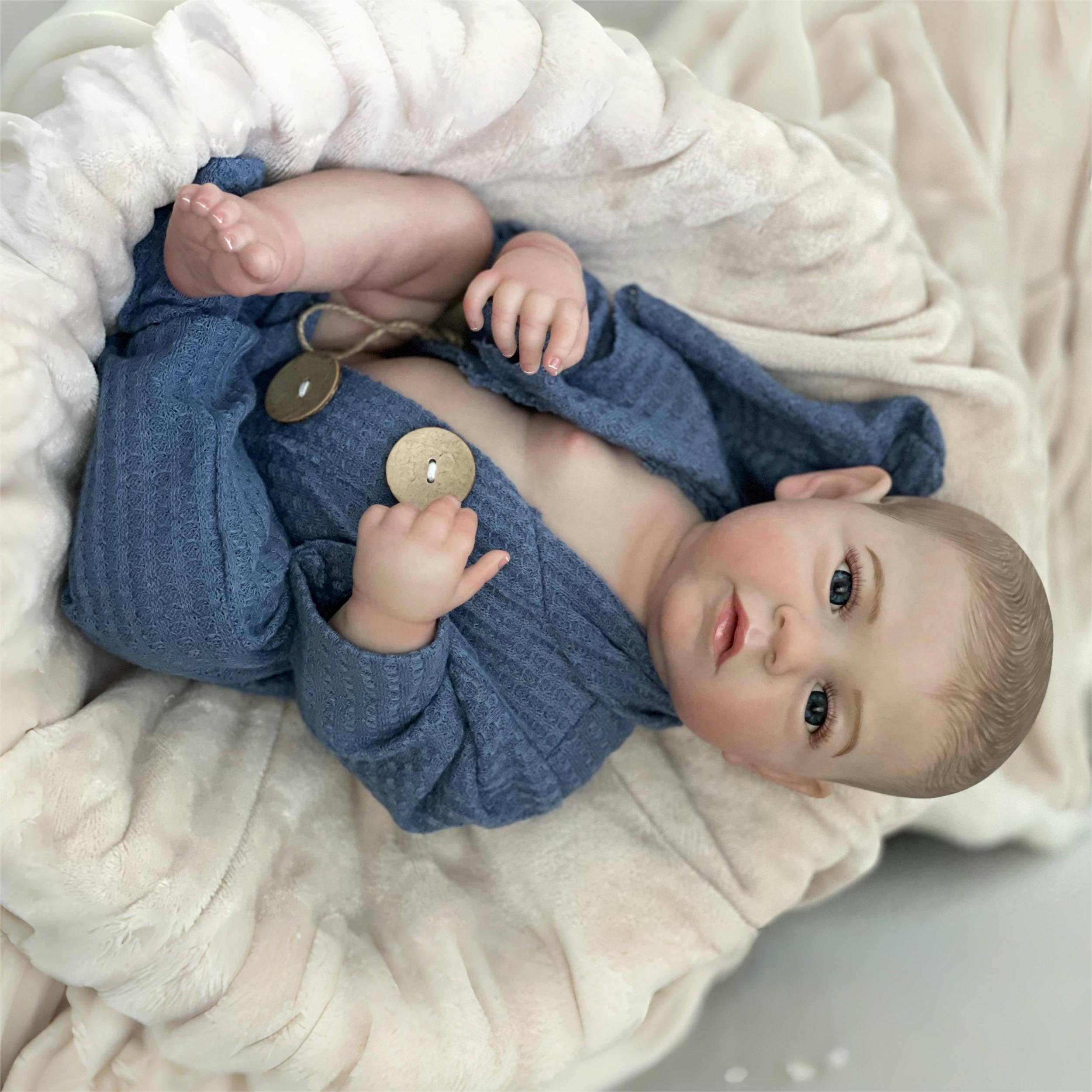 Realistic Boy Reborn Doll with Outfit & Accessories