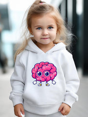 Cartoon Math Brain Pattern 2pcs Breathable Activewear Sets for Girls